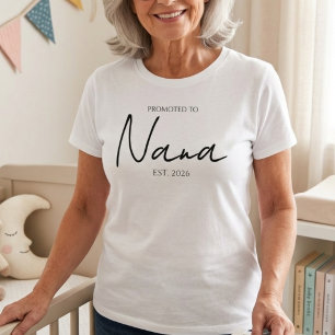 Camiseta Ascendido a Nana Clásico EST Año Diseño