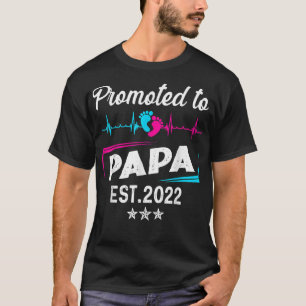Camiseta Ascendido a Papá Est 2022 Divertido Nuevo Papá