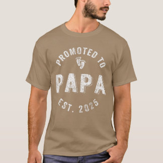 Camiseta Ascendido a Papá Est 2025 Primerizo Abuelo retro r