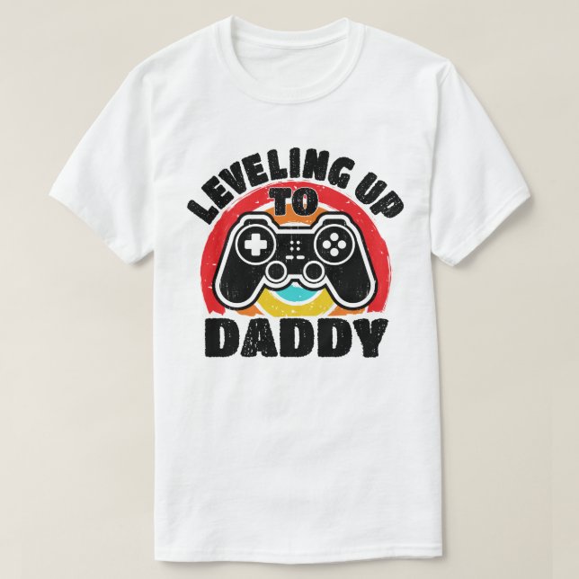 Camiseta Ascendido a Papá Jugador De Juegos (Diseño del anverso)