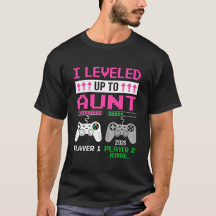 Camiseta Ascendido a Tía 2026 Videojuego Divertido Pronto A