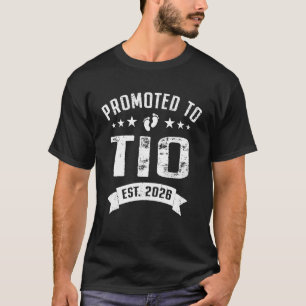 Camiseta Ascendido a TIO Est. 2026 Pronto será tío Día del