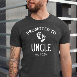 Camiseta Ascendido al tío/primer Recién nacido