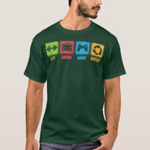 Camiseta Ascensor, anime, videojuegos, repetición de gimnas