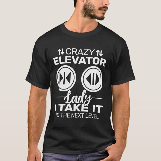 Camiseta Ascensor Lady Elevator Ascensor Mecánico Pero (Anverso)