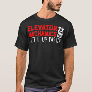 Camiseta Ascensor mecánico de ascensores Elevación más r