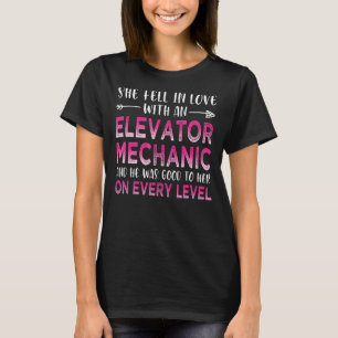 Camiseta Ascensor Mujer Mecánica Girlfriend Opera Técnico