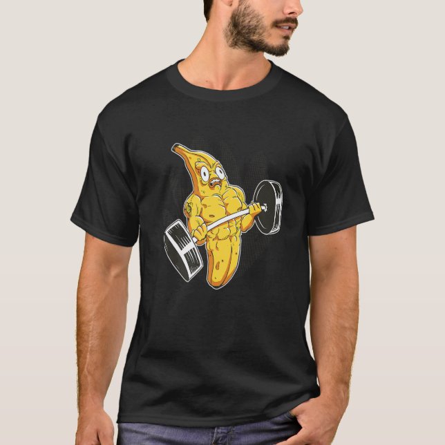 Camiseta Ascensores de gimnasio de banana Pesos ABS (Anverso)