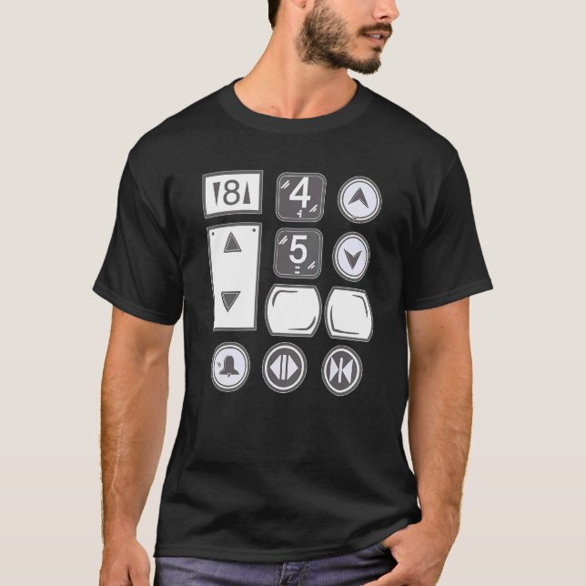 Camiseta Ascensores Levantar I Botones Elevadores I Elevado (Anverso)