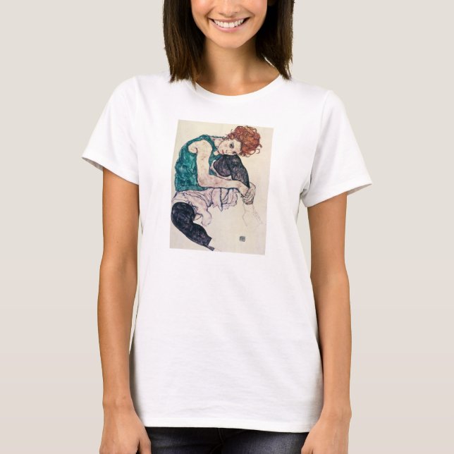 Camiseta asentada Schiele de la mujer de Egon (Anverso)