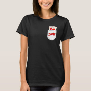 Camiseta Ases de bolsillo Carta de póquer y jugador de póqu