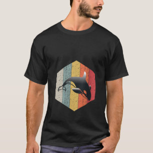 Camiseta Asesina de estilo retro orca para animales oceánic