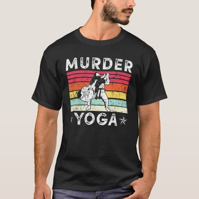 Camiseta Asesinan a hombres yoga judo bjj brasileño Jiu Jit (Anverso)