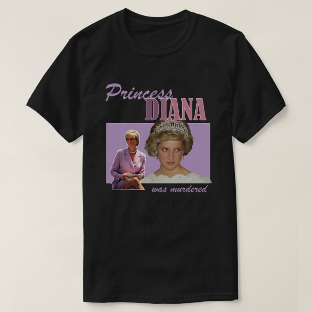 Camiseta Asesinan a la princesa Diana (Diseño del anverso)