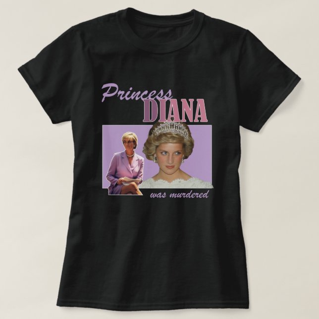 Camiseta Asesinan a la princesa Diana (Diseño del anverso)