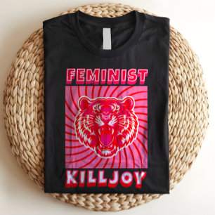 Camiseta Asesinato feminista rugiendo poder Chica de tigres