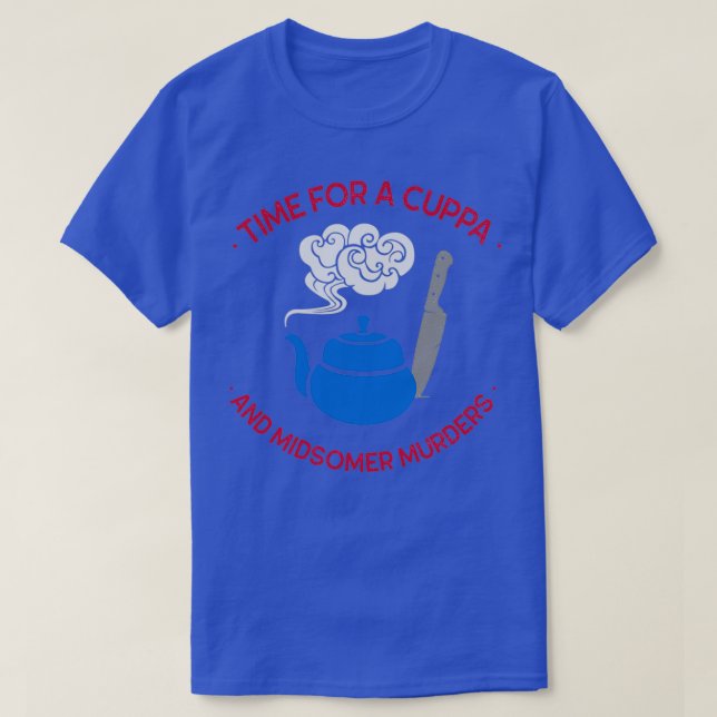 Camiseta Asesinatos de mediosomeros, momento de un cuppa y  (Diseño del anverso)