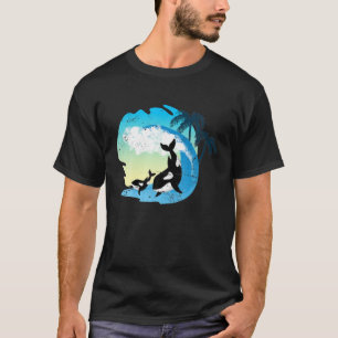 Camiseta Asesino de ballena orcas Océano animal amante de b