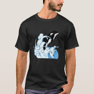Camiseta Asesino de ballenas con ballenas de orca larga S