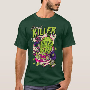 Camiseta Asesino de Cereal Arte de Horror Slapstick chica