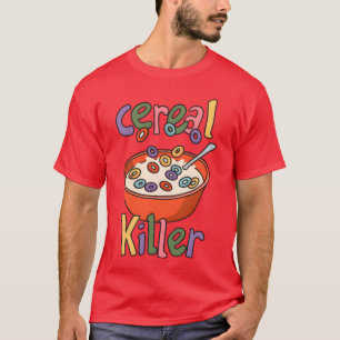 Camiseta Asesino de Cereal Meme Divertido familia