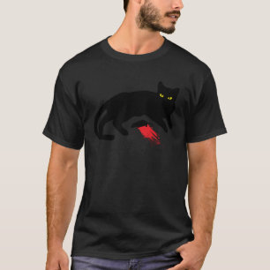 Camiseta Asesino de gato negro instantáneo Gótico de Punk d