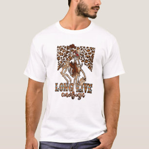 Camiseta Asesino de Vaqueros Larga Vida A Cowboy Skeleton L