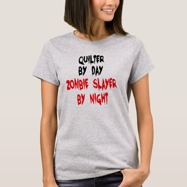 Camiseta Asesino de Zombies Quilter (Anverso)