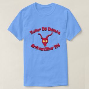 Camiseta asesino demón viene por ti en francés