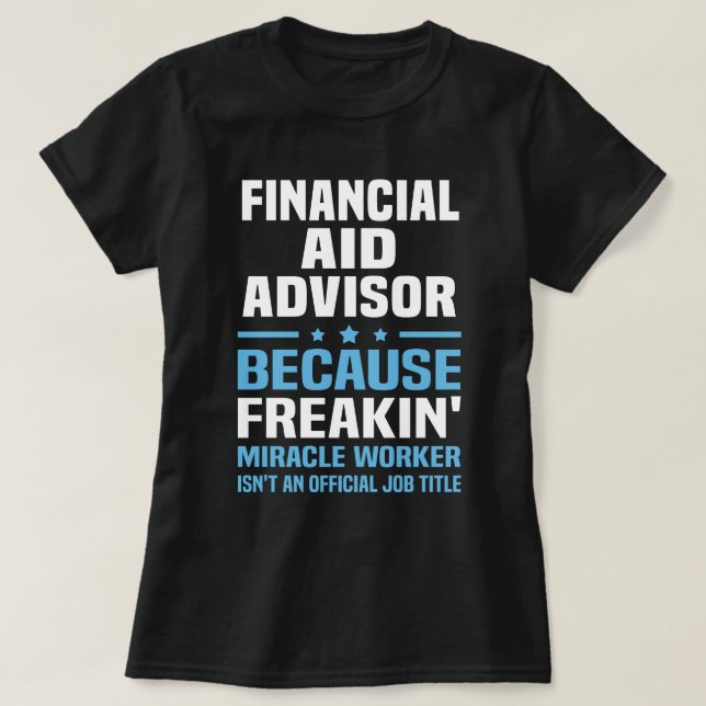 Camiseta Asesor de Ayuda Financiera (Diseño del anverso)