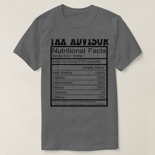 Camiseta Asesor de impuestos 5 (Diseño del anverso)