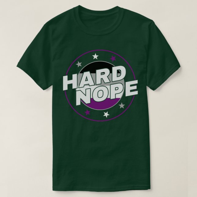 Camiseta Asexual Ace Hard Nope Funny LGBT (Diseño del anverso)