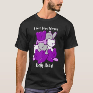 Camiseta Asexual Amo A Los Hombres, Los Dos Soporta Asexual