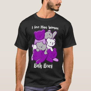 Camiseta Asexual Amo A Los Hombres, Los Dos Soporta Asexual