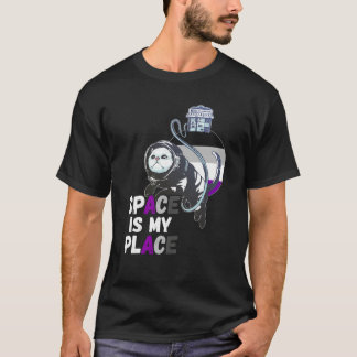 Camiseta Asexual Astronaut Cat Retro Space Is My Place Ace 