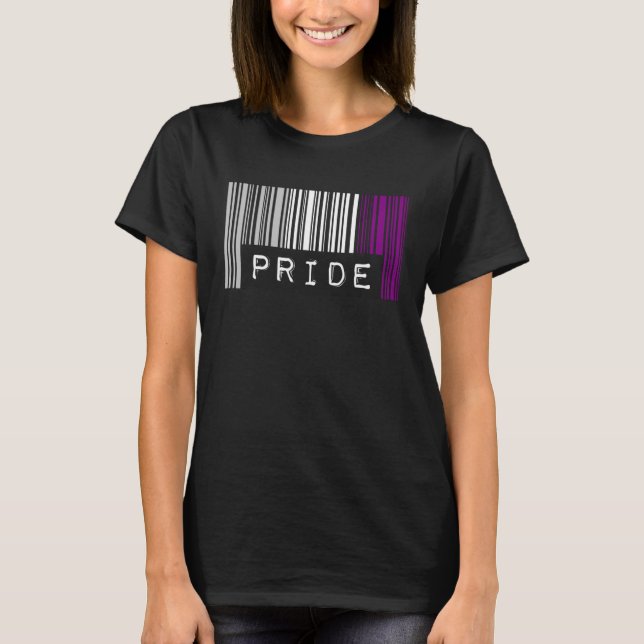 Camiseta Asexual Barcode Pride Month Cute Ace Aesthetic LGB (Anverso)