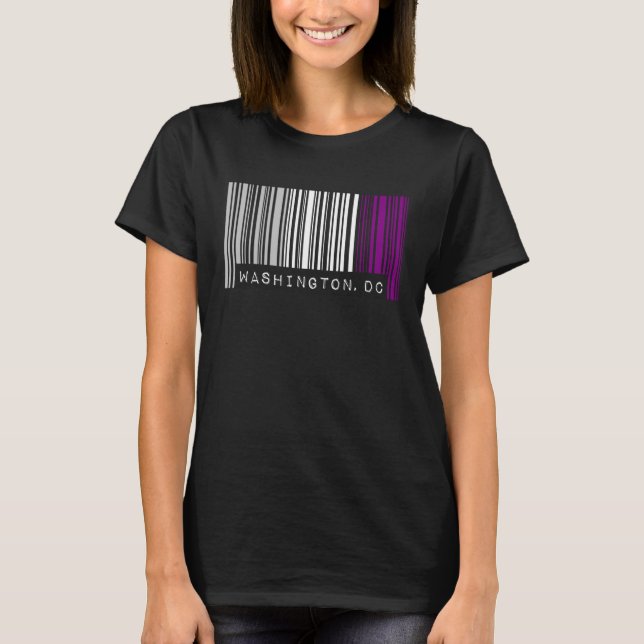Camiseta Asexual Barcode Pride Washington DC Cute Ace Aesth (Anverso)