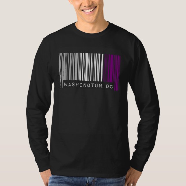 Camiseta Asexual Barcode Pride Washington DC Cute Ace Aesth (Anverso)