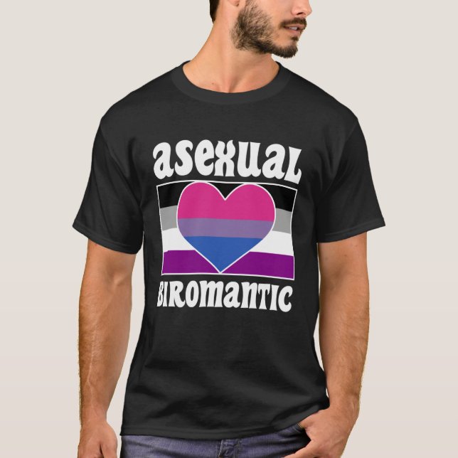 Camiseta Asexual Biromantic Pride Flag Cute  Ace Aesthetic (Anverso)