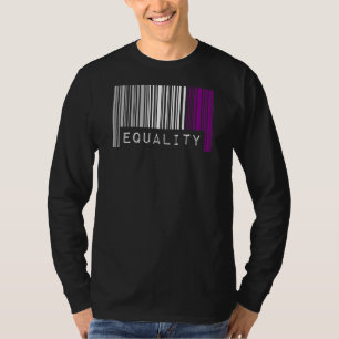 Camiseta Asexual código de barras igualdad de orgullo cuta