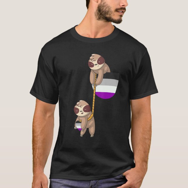 Camiseta Asexual Eslora Cuta Jugando Rope Asexuality Ace As (Anverso)