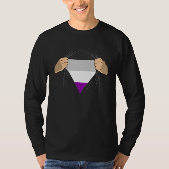 Camiseta Asexual Flag (Anverso)