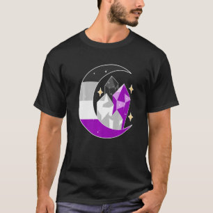 Camiseta Asexual Flag Cresent Moon Diamond Asexual Pride Lg