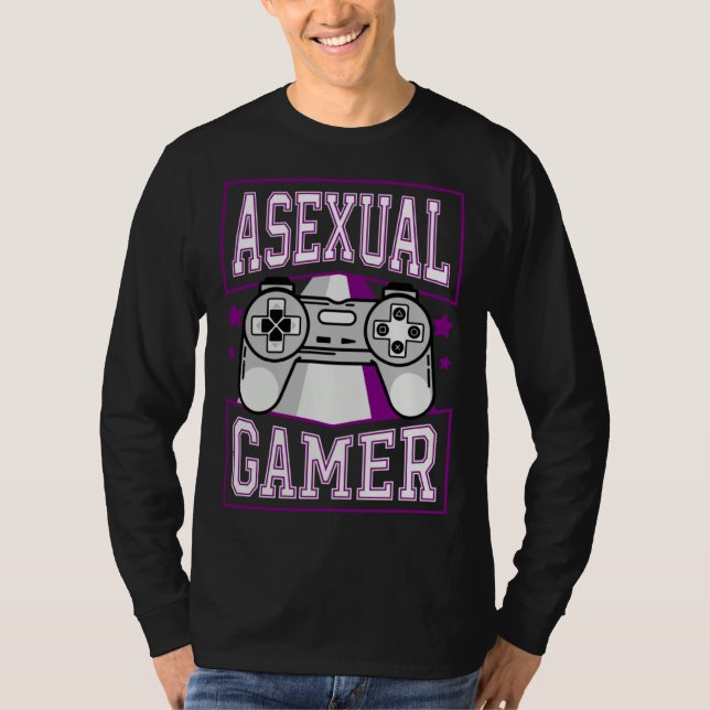 Camiseta Asexual Gamer Video Games  Cute Trendy Ace Pride S (Anverso)