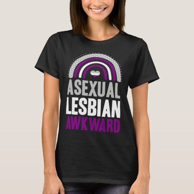 Camiseta Asexual Lesbian Awkward Asexual Pride Bohemian Rai (Anverso)