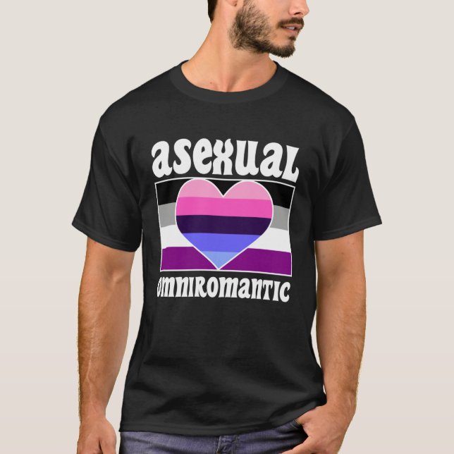 Camiseta Asexual Omniromantic Pride Flag Cute  Ace Aestheti (Anverso)