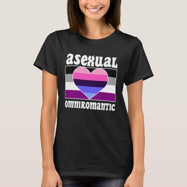 Camiseta Asexual Omniromantic Pride Flag Cute  Ace Aestheti (Anverso)