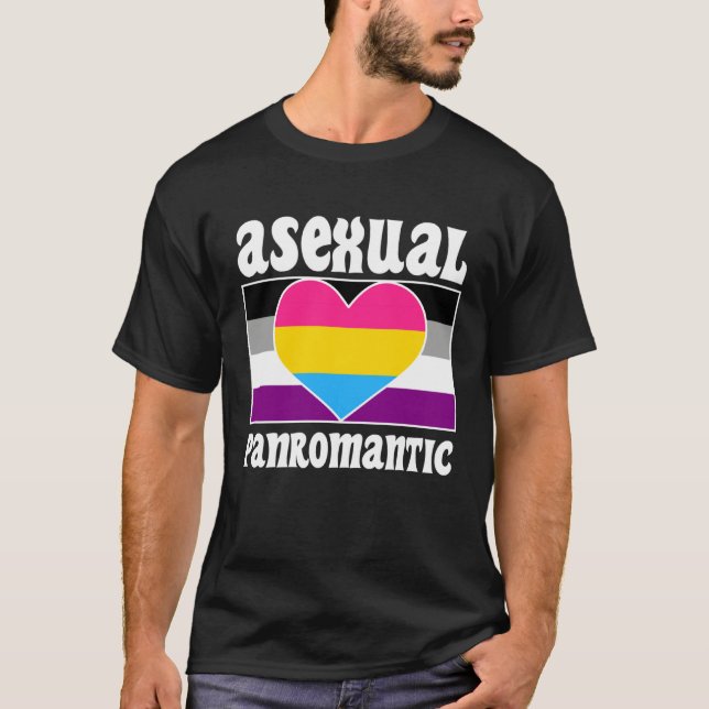 Camiseta Asexual Panromantic Pride Flag Cute  Ace Aesthetic (Anverso)