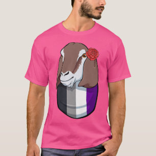 Camiseta Asexual Pocket Goat LGBT-Q Cute Asexualidad Ace Pr