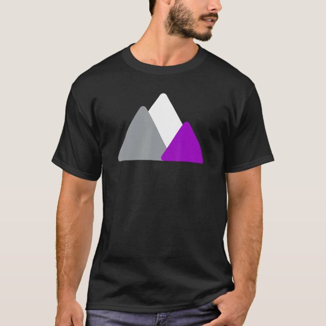 Camiseta Asexual Pride Mountain Minimalist Ace LGBTQ Asexua (Anverso)